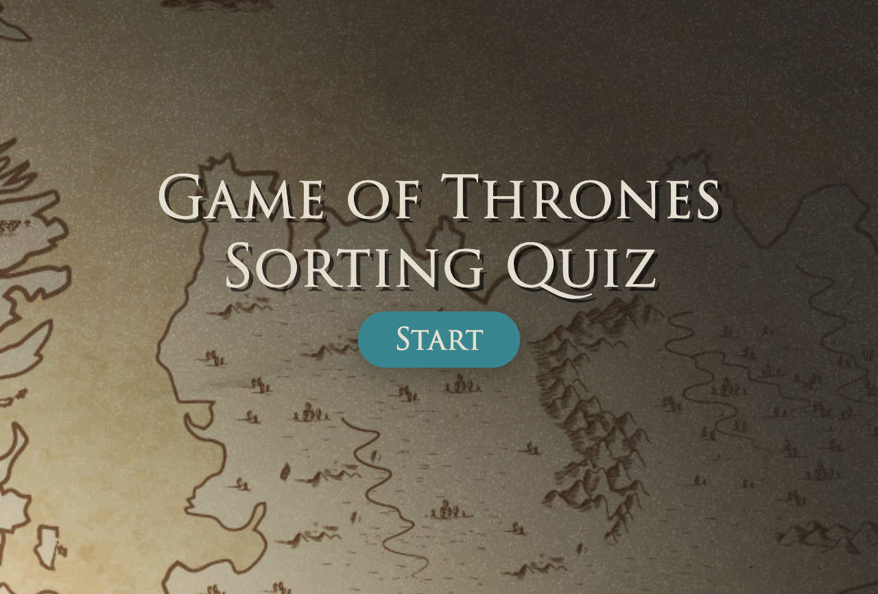game of thrones quiz start
